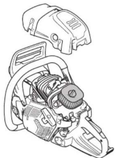 HUSQVARNA 592 XP - Para limpar el filtro de aire - 1