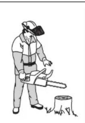 HUSQVARNA 592 XP - Para comprobar la proteccion contra reculadas y la activacion del freno de capena - 3