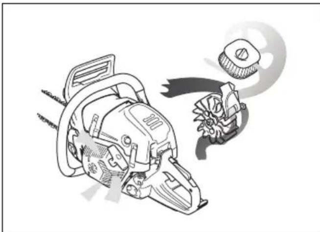 HUSQVARNA 592 XP - Système de nettoyage pneumatique - 1