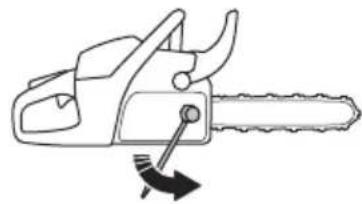 HUSQVARNA 592 XP - To adjust the tension of the saw chain - 2