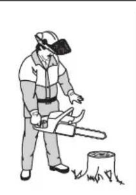 HUSQVARNA 585 - Para comprobar la proteccion contra reculadas y la activacion del freno de capena - 3