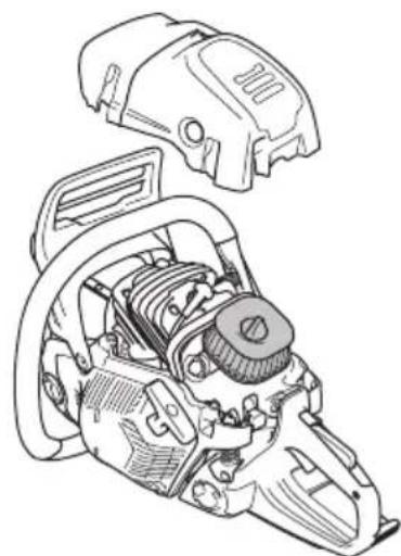 HUSQVARNA 585 - Nettoyage du filtré à air - 1