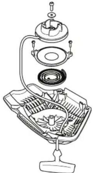 HUSQVARNA 585 - Pour remplacer un cable de lanceur rompu ou use - 4