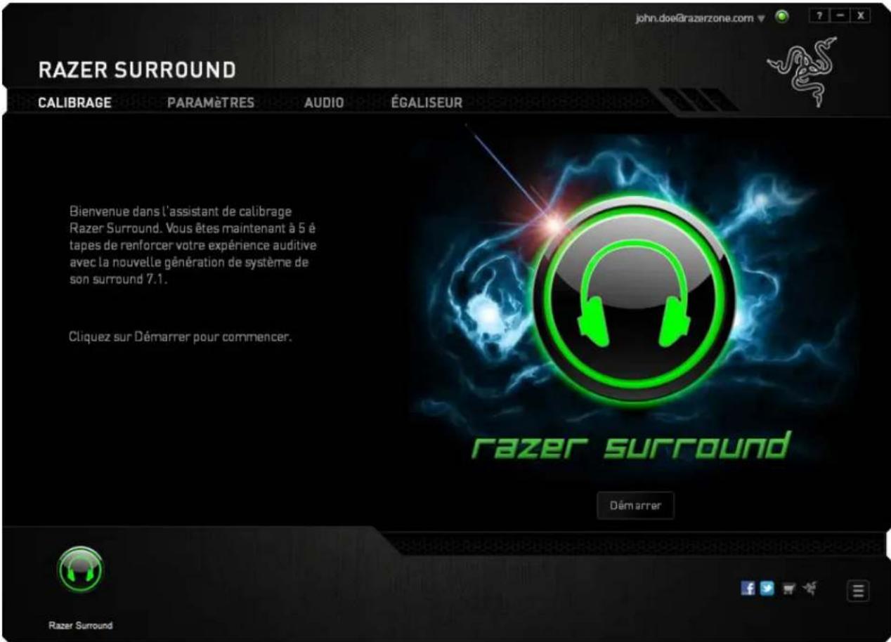 RAZER Surround Pro - ACCÉDER À L'INTERFACE UTILISATEUR DE RAZER SURROUND - 1