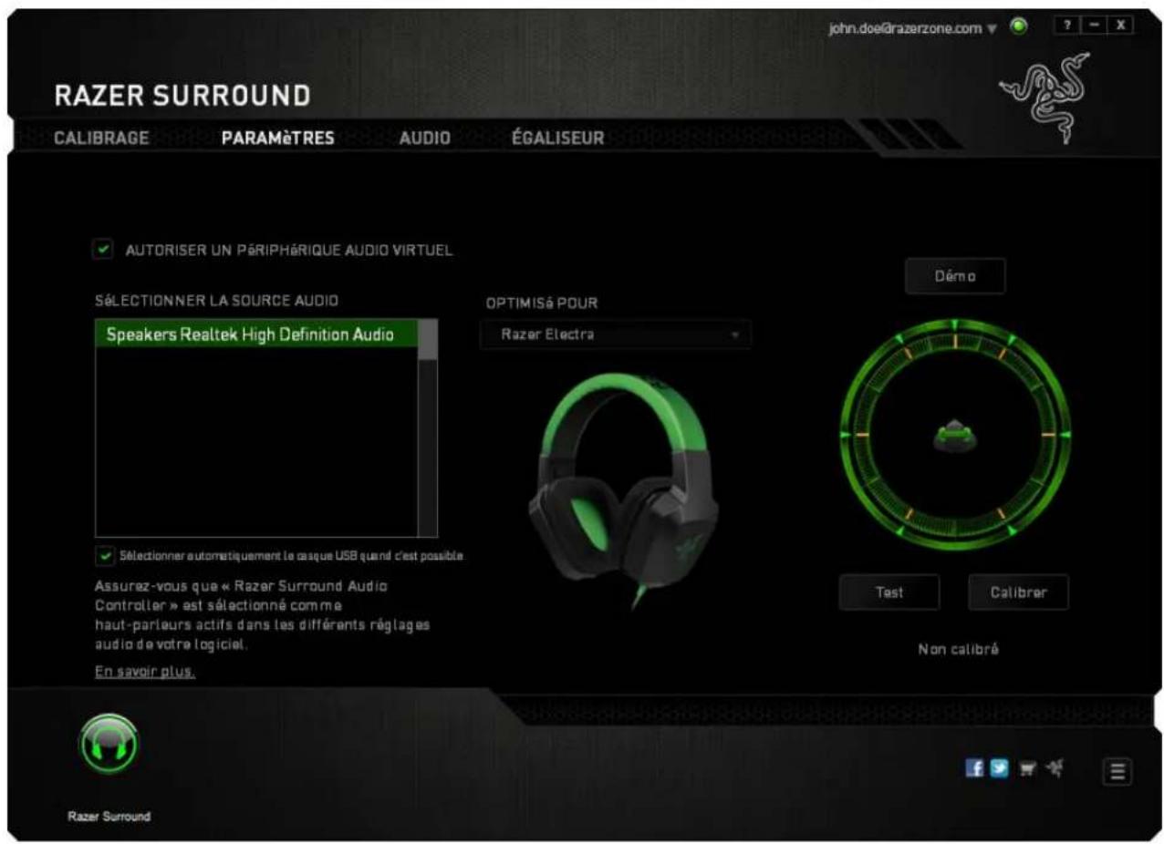 RAZER Surround Pro - CALIBRAGE DE VOTRE DISPOSITIF AUDIO AU MOYEN RÉGL.MANUELS - 1