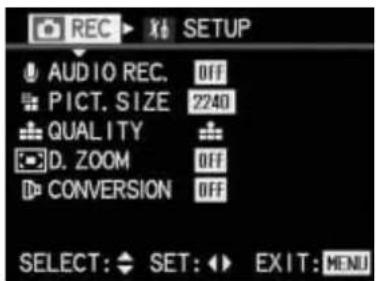 LEICA Digilux 1 - Selecting menu items - 1