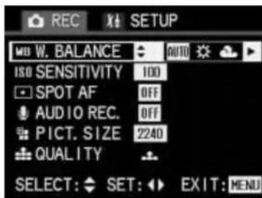 LEICA Digilux 1 - Selecting menu items - 3