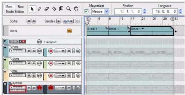 PROPELLERHEAD Reason 6.0 - Rendre des bandes muettes dans les clips d'automation de blocs - 3