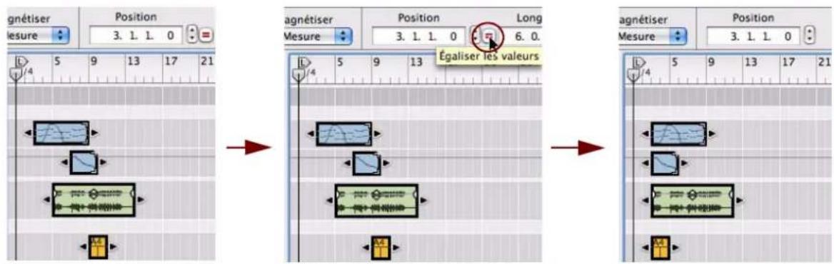 PROPELLERHEAD Reason 6.0 - Égalisation des positions de clips - 1