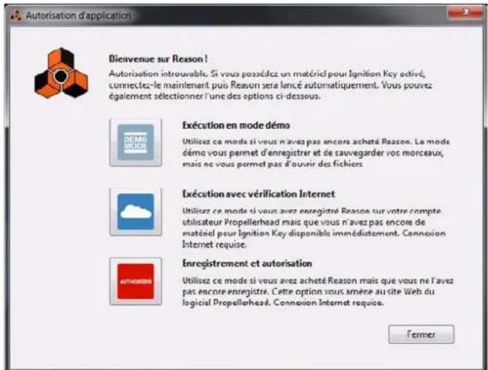 PROPELLERHEAD Reason 6.0 - Exécution de Reason avec vérification Internet - 1