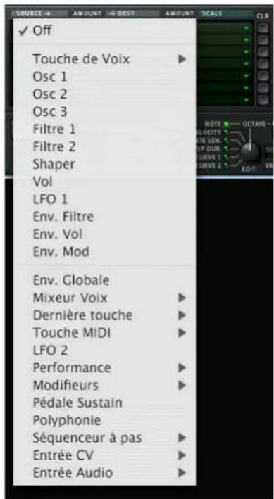 PROPELLERHEAD Reason 6.0 - Cliquez sur la ligne du haut de la colonne Source la plus a gauche. - 1