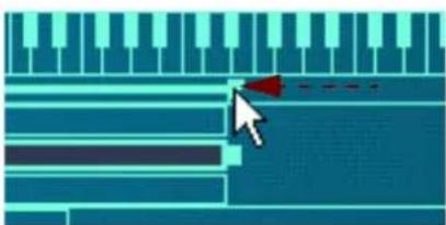 PROPELLERHEAD Reason 6.0 - En déplaçant les poignées de limites dans la zone de barre - 6