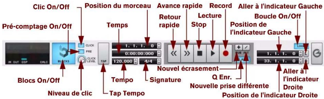 PROPELLERHEAD Reason 6.0 - Détails du panneau de Transport - 1