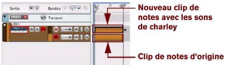 PROPELLERHEAD Reason 6.0 - Exemple d'extraction de notes vers des bandes - 4