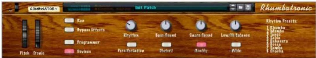 PROPELLERHEAD Reason 6.0 - Selectionner l'apparance du panneau de contrôle... - 1