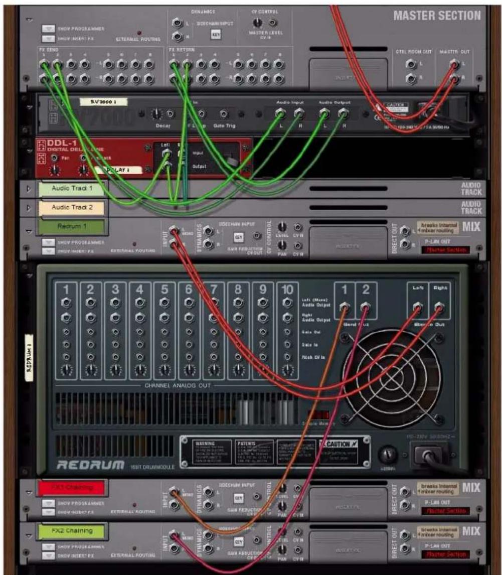 PROPELLERHEAD Reason 6.0 - Chainage de départ d'effets à partir de modules Redrum ou de mixeur - 3