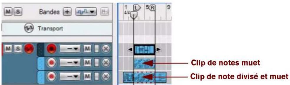 PROPELLERHEAD Reason 6.0 - ! Remarquez que si Boucle est activé et que le pointeur de position se situe entre les indicateurs, les clips entre les indicateurs sont rendus muets (à la place des bandes). - 2