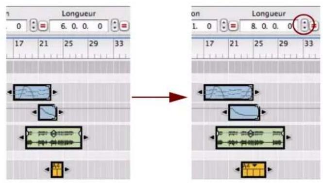 PROPELLERHEAD Reason 6.0 - Redimensionnement de clips via l'inspecteur - 1