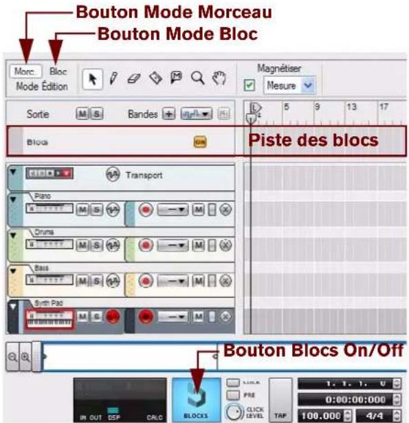 PROPELLERHEAD Reason 6.0 - Mode Morceau (avec activation des blocs) - 1