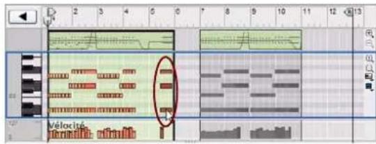 PROPELLERHEAD Reason 6.0 - À propos du déplacement de notes en dehors ou entre des clips - 2