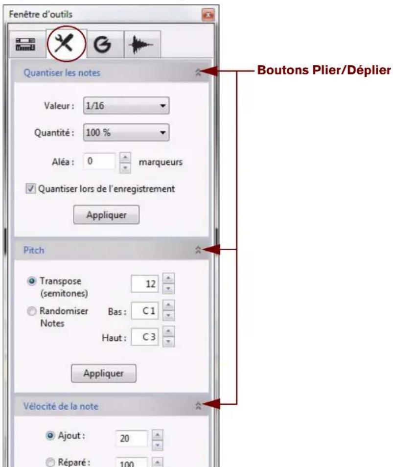 PROPELLERHEAD Reason 6.0 - Outils d'edition de la fenêtre Outils - 1
