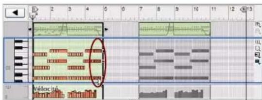 PROPELLERHEAD Reason 6.0 - À propos du déplacement de notes en dehors ou entre des clips - 3