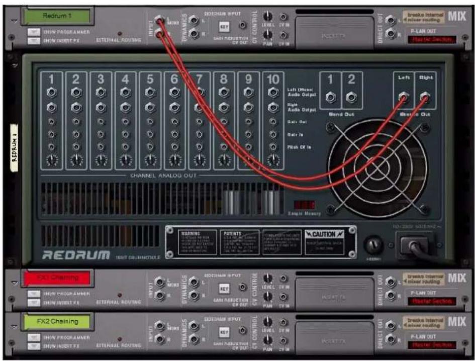 PROPELLERHEAD Reason 6.0 - Chainage de départ d'effets à partir de modules Redrum ou de mixeur - 1