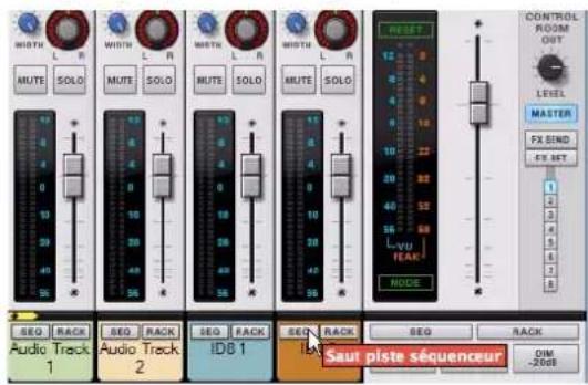 PROPELLERHEAD Reason 6.0 - Raccourci pour creer une piste de voie de mixage ou une piste audio - 1