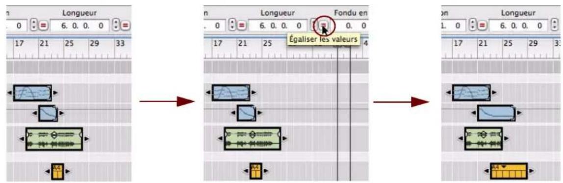 PROPELLERHEAD Reason 6.0 - Égalisation des longueurs de clips - 1