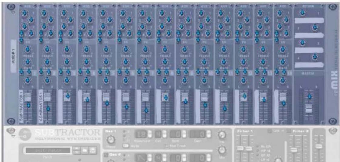 PROPELLERHEAD Reason 6.0 - Sélectionner « Mode Édition des assignations de substitution » dans le menu Options. - 1