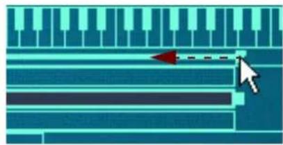 PROPELLERHEAD Reason 6.0 - En déplaçant les poignées de limites dans la zone de barre - 5