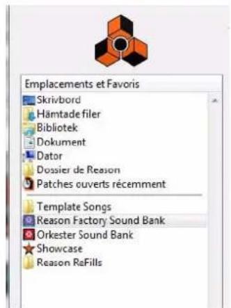 PROPELLERHEAD Reason 6.0 - Listedesemplacementsetdesfavoris - 1