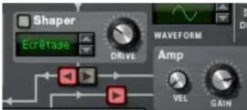 PROPELLERHEAD Reason 6.0 - Cliquez sur le bouton en forme de flèche « gauche » sous Shaper. - 1