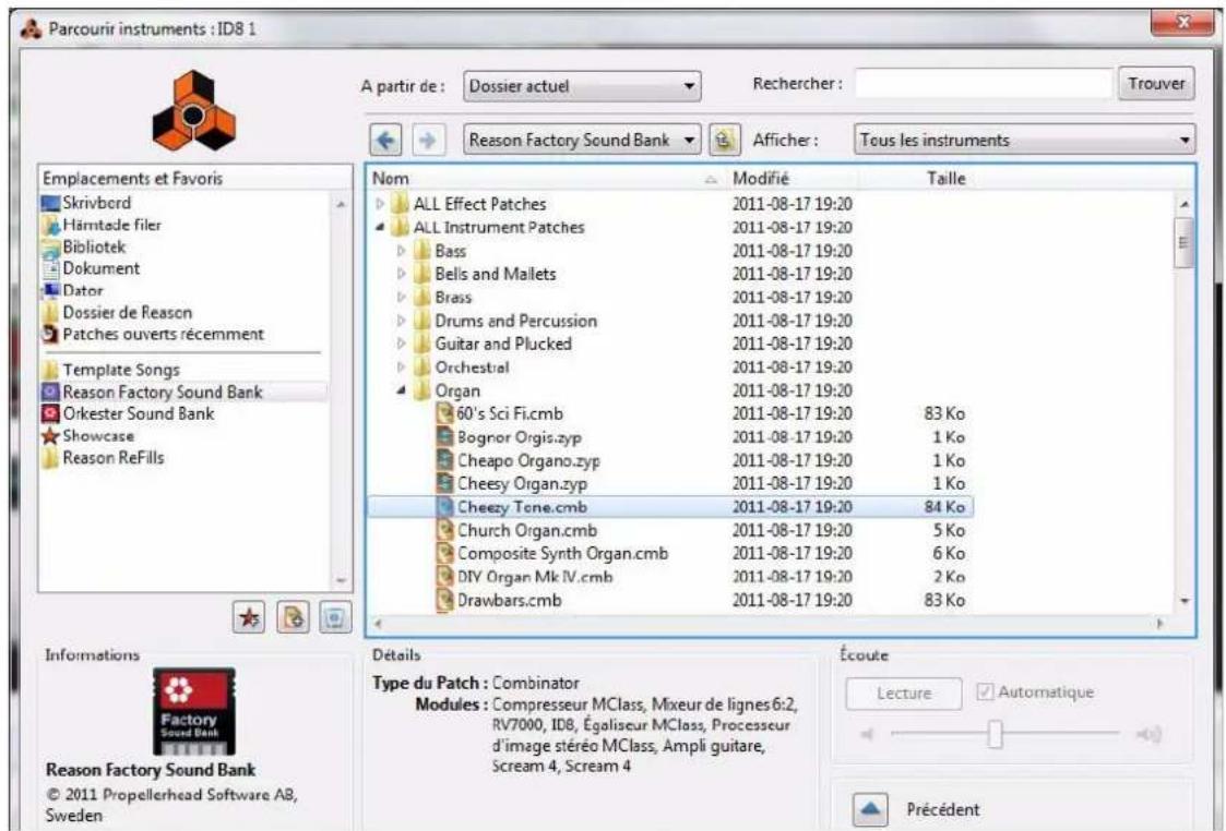 PROPELLERHEAD Reason 6.0 - Utilisation du navigateur - 1