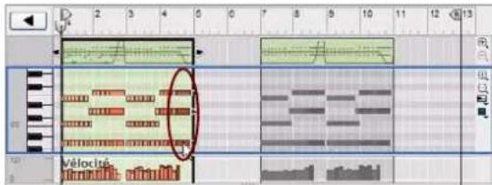 PROPELLERHEAD Reason 6.0 - À propos du déplacement de notes en dehors ou entre des clips - 5