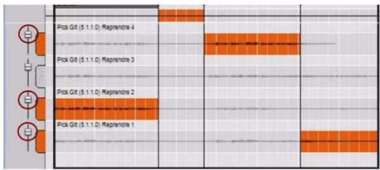 PROPELLERHEAD Reason 6.0 - 10.Enfin, you souhaiterez peut-etre égaliser les niveaux audio des différents enregistements sur les lignes de comp dans le clip. - 1