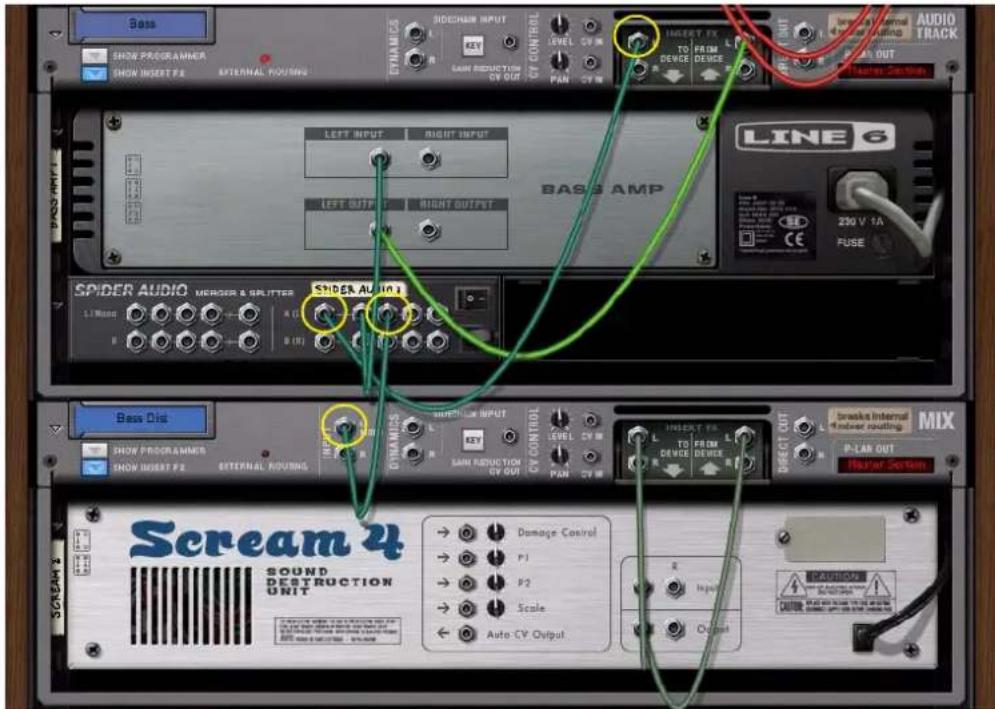PROPELLERHEAD Reason 6.0 - Diviser un signal d'Insert d'effets dans une autre voie de mixage pour un traitement en parallele - 1