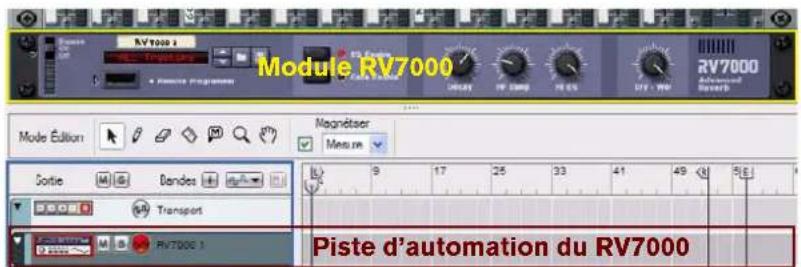 PROPELLERHEAD Reason 6.0 - Creation d'une piste d'automation des paramètres pour un module non instrumental - 2