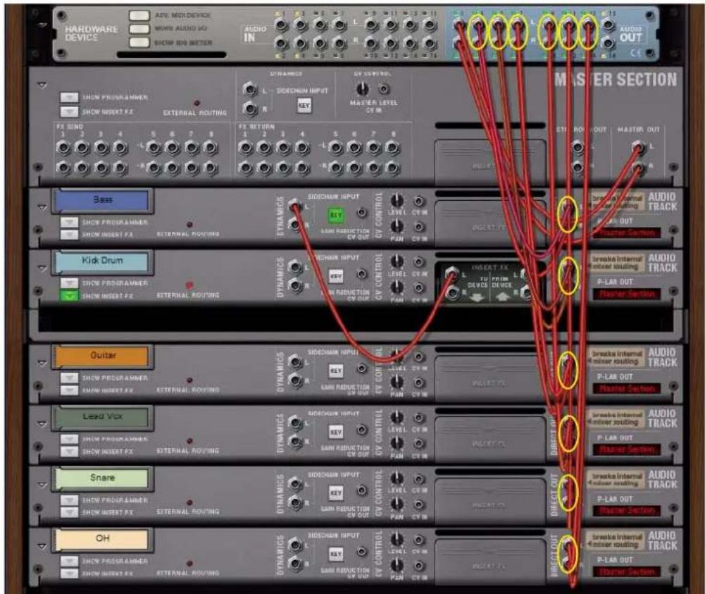 PROPELLERHEAD Reason 6.0 - Utiliser les sorties directes des modules de voie de mixage et de piste audio - 1
