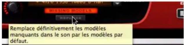 PROPELLERHEAD Reason 6.0 - Cliquez sur OK pour ouvrir le morceau avec le modele d'ampli par defaut à la place du modele d'ampli supplémentaire. - 1
