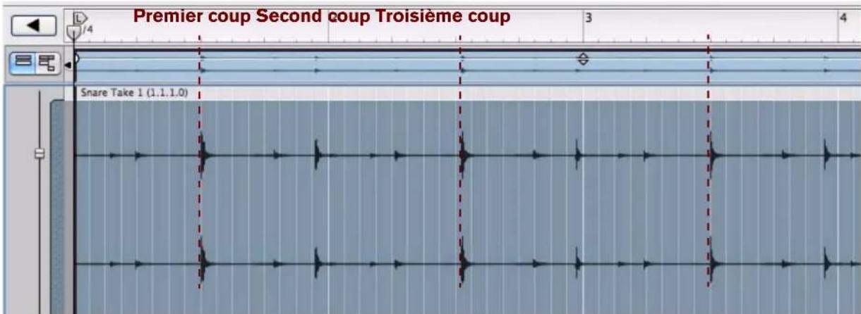 PROPELLERHEAD Reason 6.0 - Ouvrez le clip contenant le coup de caisse claire décalé. - 1