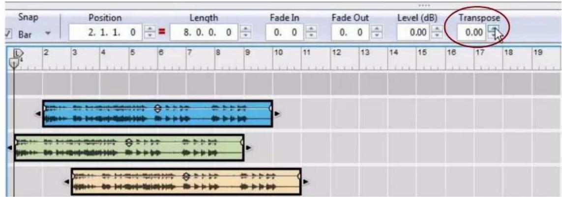 PROPELLERHEAD Reason 6.0 - Transposition de clips audio - 1