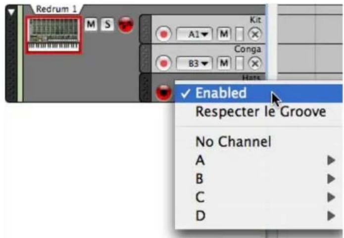 PROPELLERHEAD Reason 6.0 - Utiliser la fonction Respecter le groove sur certaines bandes uniquement - 1