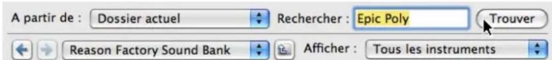 PROPELLERHEAD Reason 6.0 - Utilisation de la fonction de « recherche » - 1