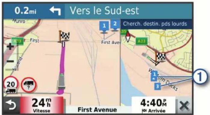 GARMIN Dezl OTR500 - Fin d'un itinétaire pour poids lourds - 1