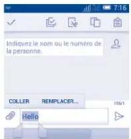 ALCATEL One Touch 6012X - Vous pouvez également insérer un nouveau texte - 1