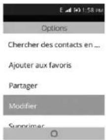 ALCATEL Go Flip - Modification d'un contact - 1