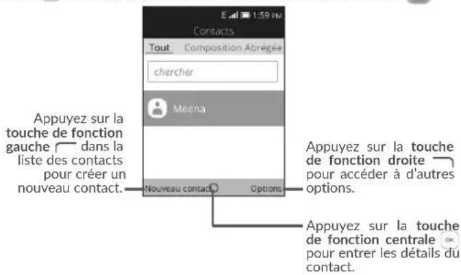 ALCATEL Go Flip - Consultation de vos contacts - 1