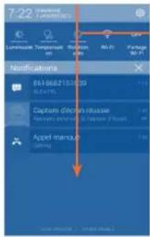 ALCATEL One Touch 5035X - Panneau de notification - 1
