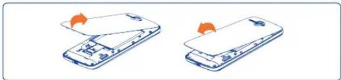ALCATEL One Touch 5035X - Enlever/Replacer le couvercle du téléphone - 1